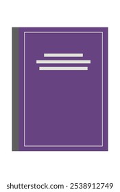 Libro púrpura con punta negra