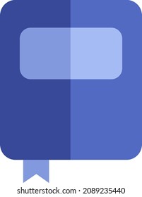 Purple book, illustration, vector, on a white background.