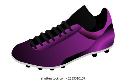 purple boot for playing soccer or football