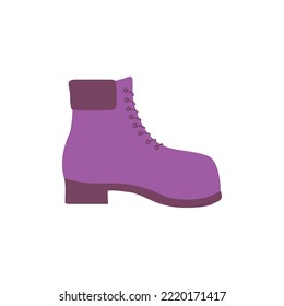purple boots icon vector image with white background