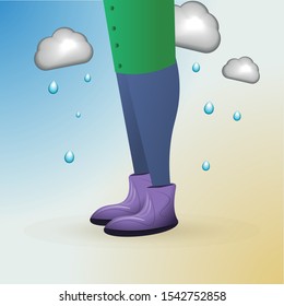 Purple boots for winter days