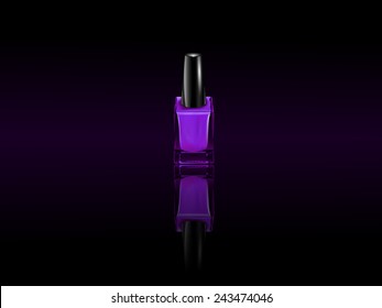 Purple bottle of nail polish