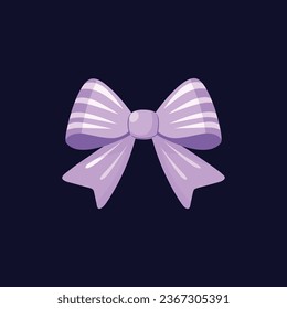purple bow on a black background