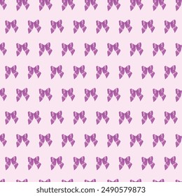 Purple Bow Seamless Pattern Design