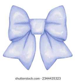 Purple bow, Bow set painting, watercolor style