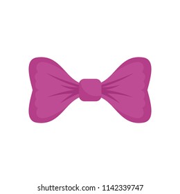 Purple bow tie icon. Flat illustration of purple bow tie vector icon for web isolated on white