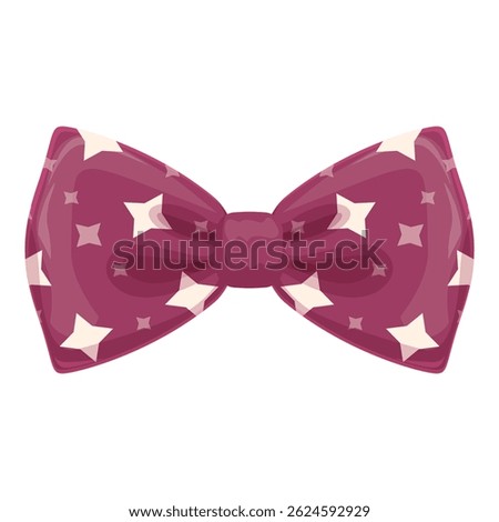 Purple bow tie with stars pattern, a stylish accessory for adding a touch of magic to any formal occasion