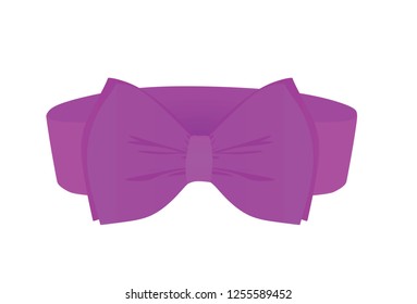 Purple bow tie. vector illustration