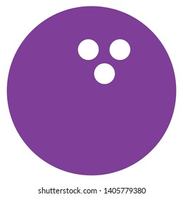 Purple bowling ball decoration for T-shirt