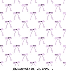 Purple bows, Valentine's Day, Scandinavian style, perfect for fabric, wrapping paper, textile, baby bedding, wallpaper, pajamas.