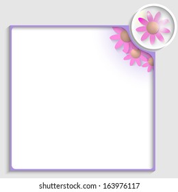purple box for any text with flowers