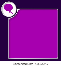 purple box for any text with speech bubble