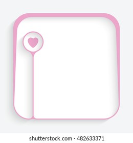 Purple box for fill your text and heart