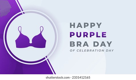 Purple Bra Day Celebración Vector Diseño Ilustración para fondo, afiche, cartel, publicidad, tarjeta de saludo