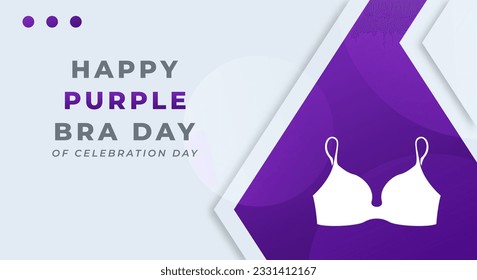 Purple Bra Day Celebración Vector Diseño Ilustración para fondo, afiche, cartel, publicidad, tarjeta de saludo