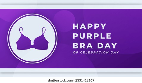 Purple Bra Day Celebración Vector Diseño Ilustración para fondo, afiche, cartel, publicidad, tarjeta de saludo