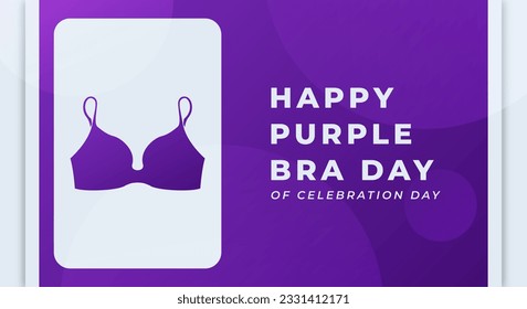 Purple Bra Day Celebración Vector Diseño Ilustración para fondo, afiche, cartel, publicidad, tarjeta de saludo