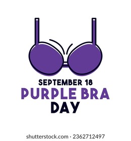 Purple Bra Day. September 18. Eps 10.