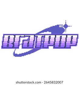 Roxo "BRATPOP" Y2K Estilizado Pixel Art Negrito Tipografia Logotipo