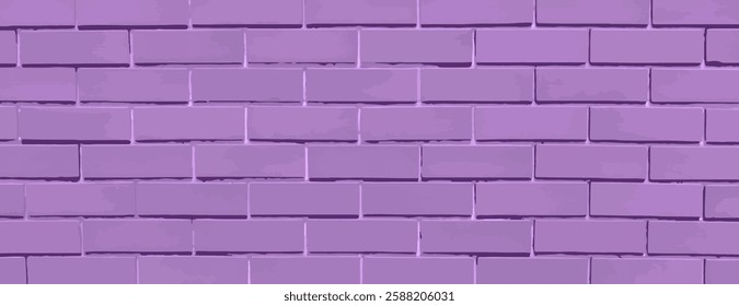 Purple brick background, textured and vibrant. The background features a purple hue, creating a bold and modern background style. Brick texture background vector wallpaper