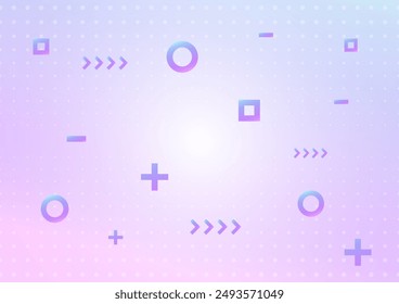Purple bright image background with icons