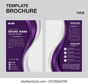 Purple Brochure Layout design template, Modern abstract flyer template, Abstract flyer template.
