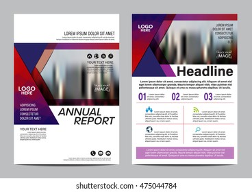 Purple Brochure Layout design template. Annual Report Flyer Leaflet cover Presentation Modern background. illustration vector in A4 size