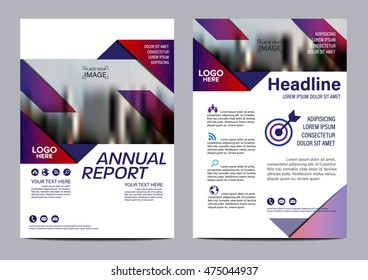 Purple Brochure Layout design template. Annual Report Flyer Leaflet cover Presentation Modern background. illustration vector in A4 size