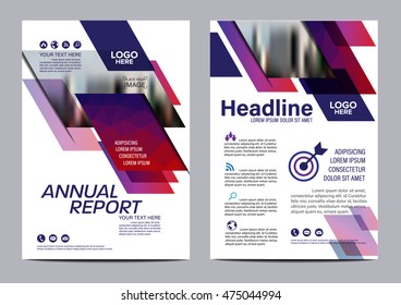 Purple Brochure Layout design template. Annual Report Flyer Leaflet cover Presentation Modern background. illustration vector in A4 size