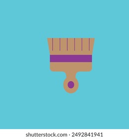 purple and brown broom in front of the background