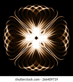Purple brown color Lotus mandala with Paisley. abstract background. Flower.