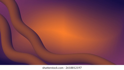 Purple Brown Gradient Abstract background with Gradient Purple Fluid Brown lines