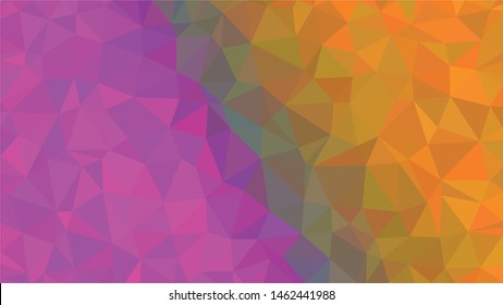 Purple brown and orange modern gradient triangle background texture made out of triangles of  different sizes in vector art, to be used as background/texture for sites/posters (Low Poly texture)