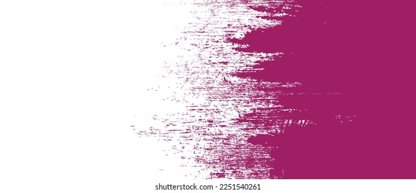 Purple brush stroke background. Purple ink splash on backdrop. Brush background for wallpaper, paint splatter template, dirt banner, watercolor design, dirty texture. Trendy brush background, vector