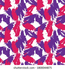 Purple Brush Stroke Camouflage abstract seamless pattern background suitable for fashion textiles, graphics