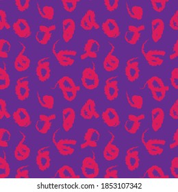 Purple Brush stroke fur pattern design for fashion prints, homeware, graphics, backgrounds