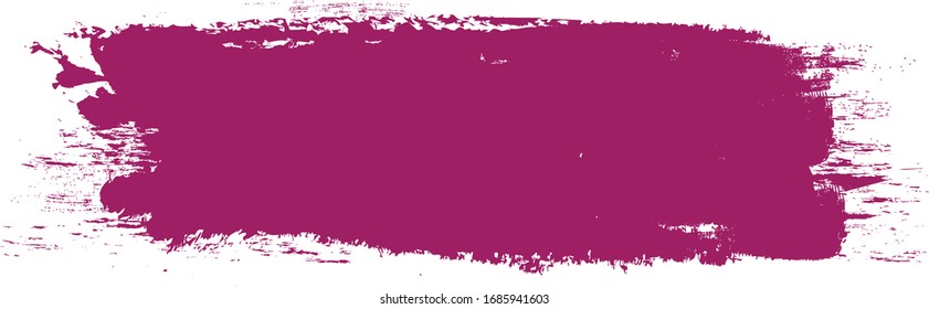 Purple brush stroke isolated on white background. Trendy brush stroke for purple ink paint, grunge backdrop, dirt banner, watercolor design and dirty texture. Brush stroke vector illustration