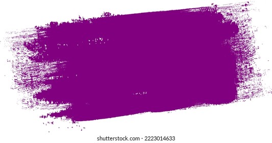 Purple brush stroke isolated on background. Paint brush stroke vector for ink paint, grunge design element, dirt banner, watercolor design, dirty texture. Trendy brush stroke, vector illustration