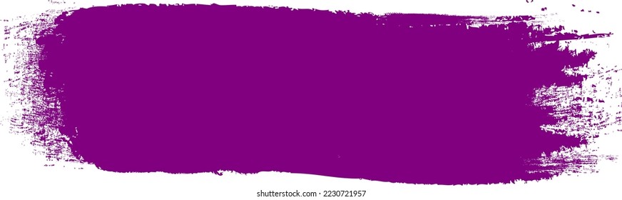 Purple brush stroke isolated on background. Paint brush stroke vector for ink paint, grunge design element, dirt banner, watercolor design, dirty texture. Trendy brush stroke, vector illustration