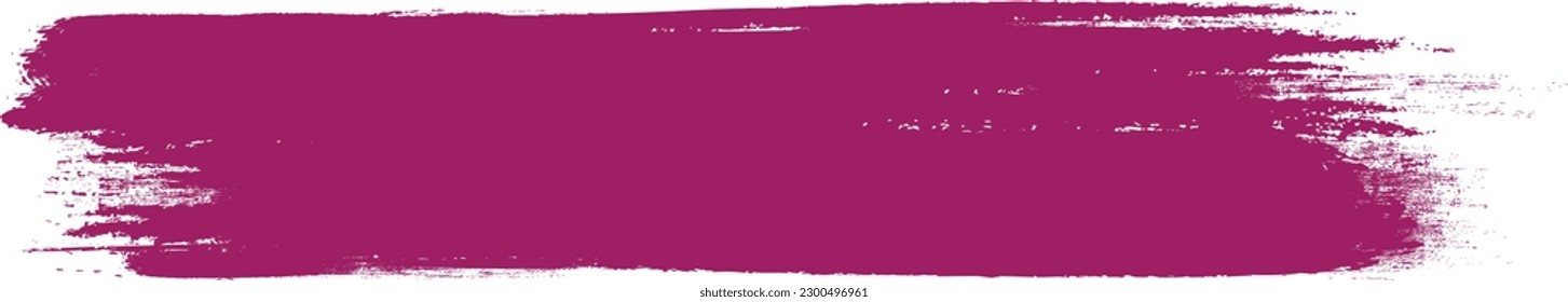 Purple brush stroke isolated on background. Paint brush stroke vector for ink paint, grunge design element, dirt banner, watercolor design, dirty texture. Trendy brush stroke, vector illustration