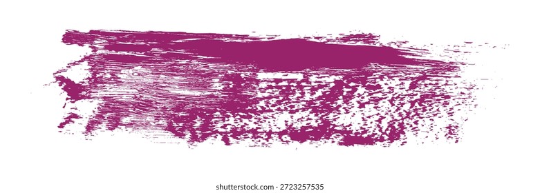 Trazo de pincel púrpura aislado en el fondo. Vector de trazo de pincel de pintura para tinta, elemento de diseño grunge, Anuncio de suciedad, diseño de acuarela, textura sucia. Pincelada de moda, Ilustración vectorial