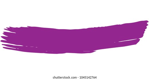 Purple Brushes Grunge Paint stripe. Distressed Vector Brush Stroke. Color Modern Textured banner. Dirty Artistic Design Elements. Creative Design Elements. Perfect For Logo, Banner, Icon. 