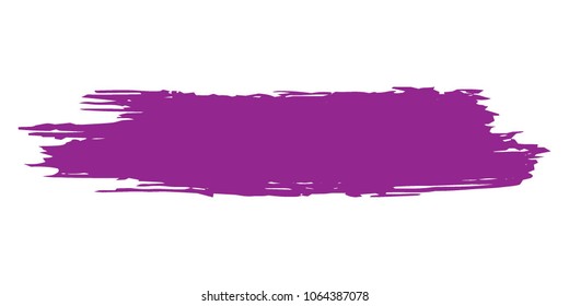 Purple Brushes Grunge Paint stripe. Distressed Vector Brush Stroke. Color Modern Textured banner. Dirty Artistic Design Elements. Creative Design Elements. Perfect For Logo, Banner, Icon. 