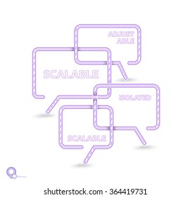 Purple Bubble Speech Frames Design