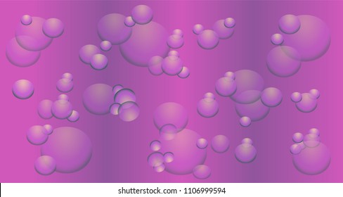 Purple bubbles pattern on purple-violet background