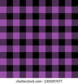 Purple Buffalo Plaid Seamless Pattern - Classic buffalo plaid pattern design