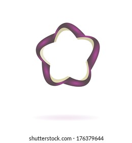purple bulk star, vector illustration