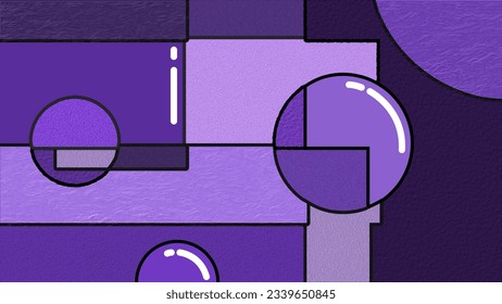 Color blando morado del balón, negrita Estética, minimalista, monocromático, geometría formas de fondo vectorial de fondo