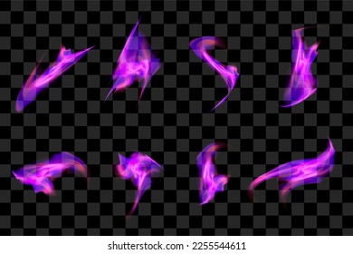 Purple burning shape flame sign. Blank triangle fire with electric power around frame lights. The best stock photo image orange electric power