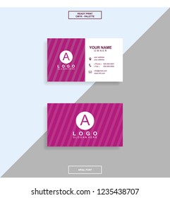 Purple business card design